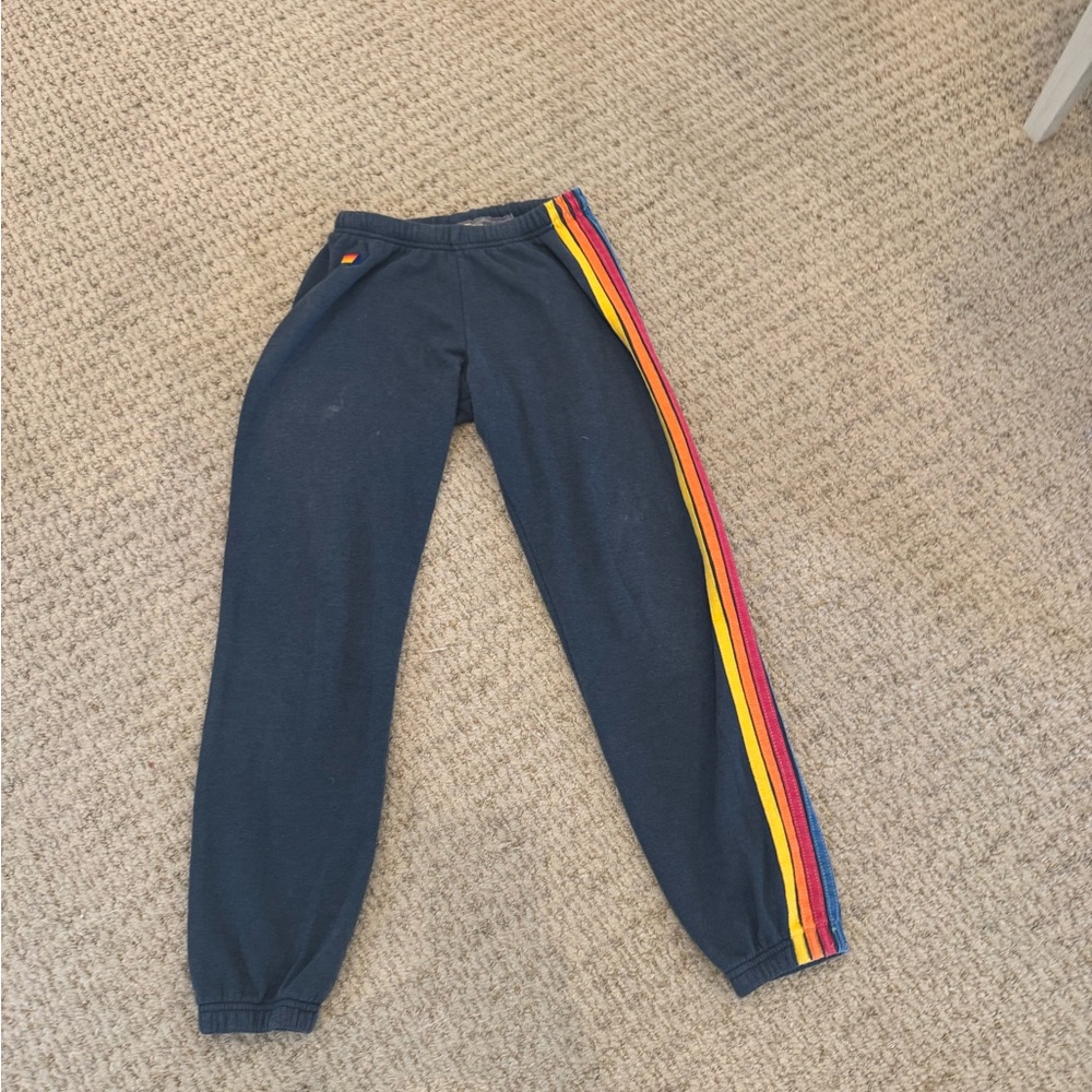 Aviator Nation Rainbow Stripe Sweatpants